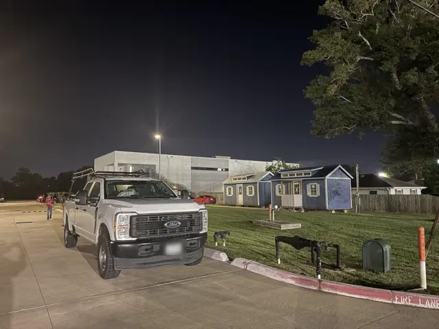 N-Sink truck on site for an after-hours commercial leak call in Nederland, TX